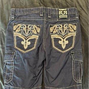 Rock Revival size 34 Men's Navy Cargo Shorts